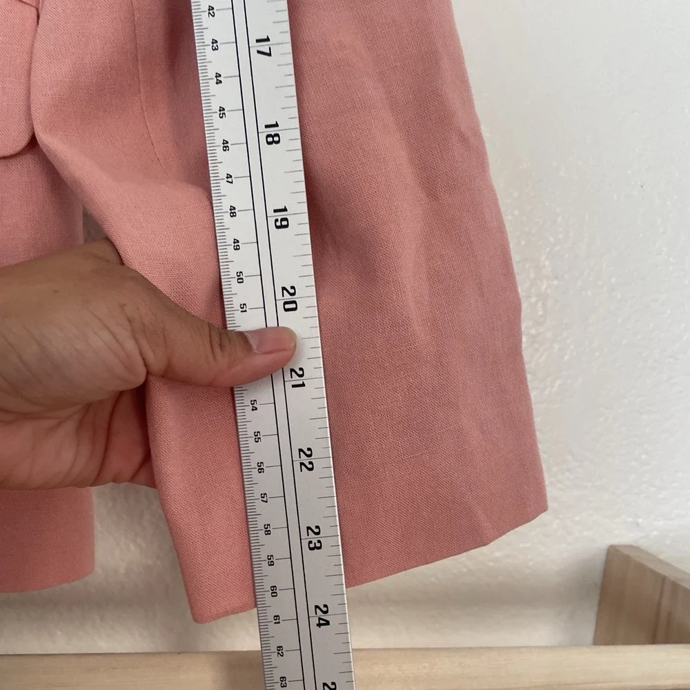 Orvis Women's Blazer Size 12P Linen Tencel Sport‎ Jacket Cantaloupe One Button
